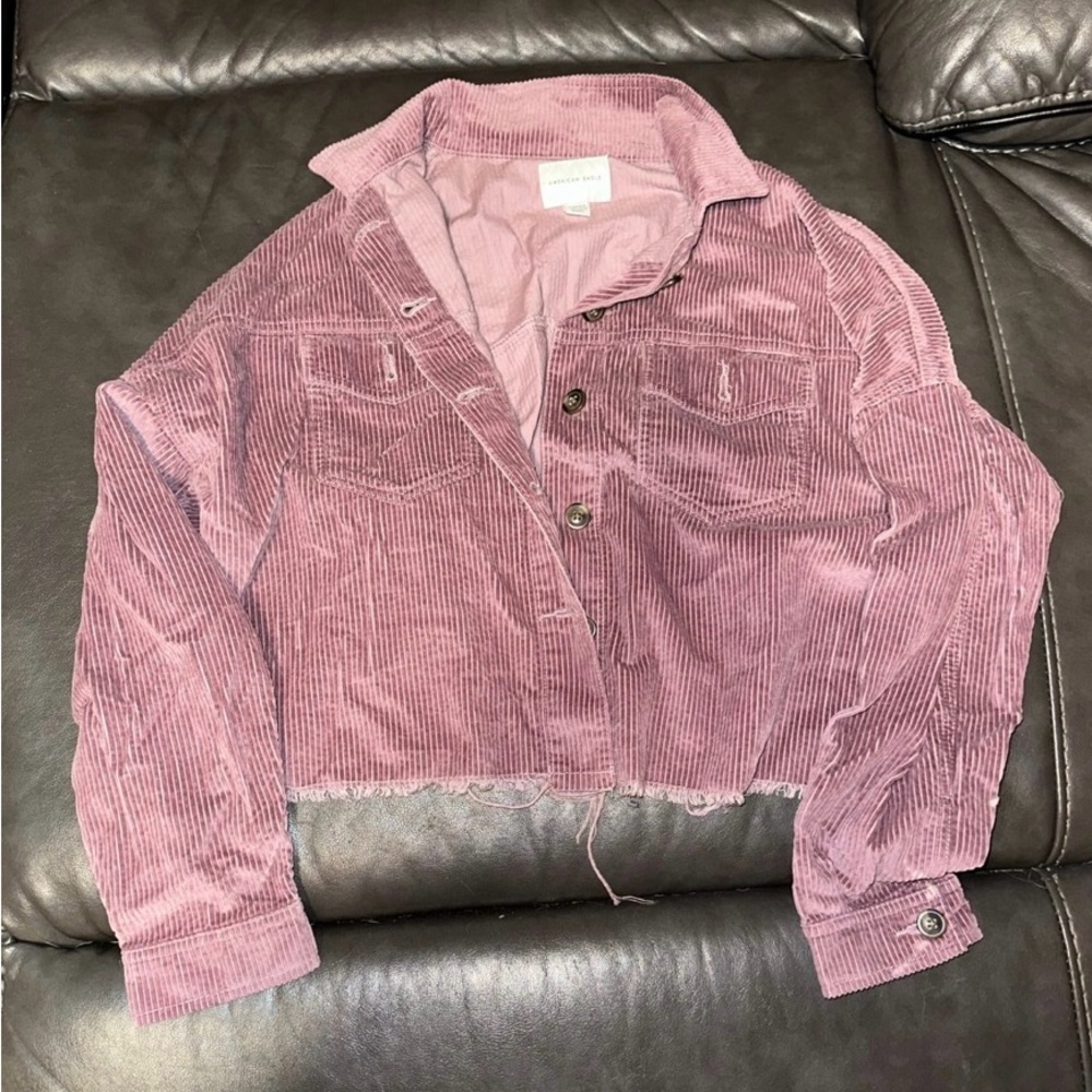 American Eagle Outfitters Corduroy Jacket in Mauve